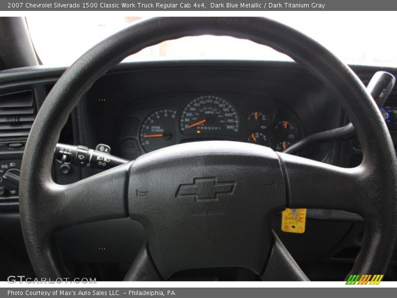 Dark Blue Metallic / Dark Titanium Gray 2007 Chevrolet Silverado 1500 Classic Work Truck Regular Cab 4x4