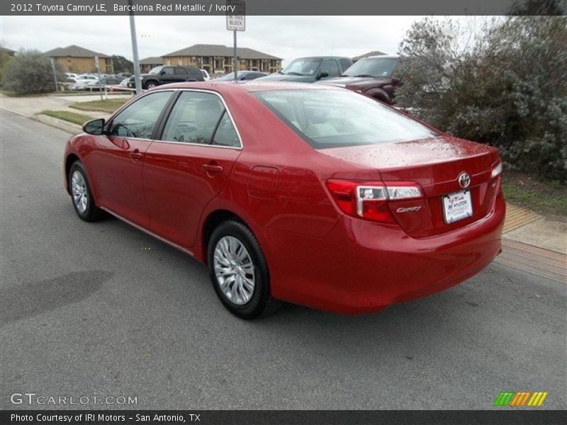 Barcelona Red Metallic / Ivory 2012 Toyota Camry LE