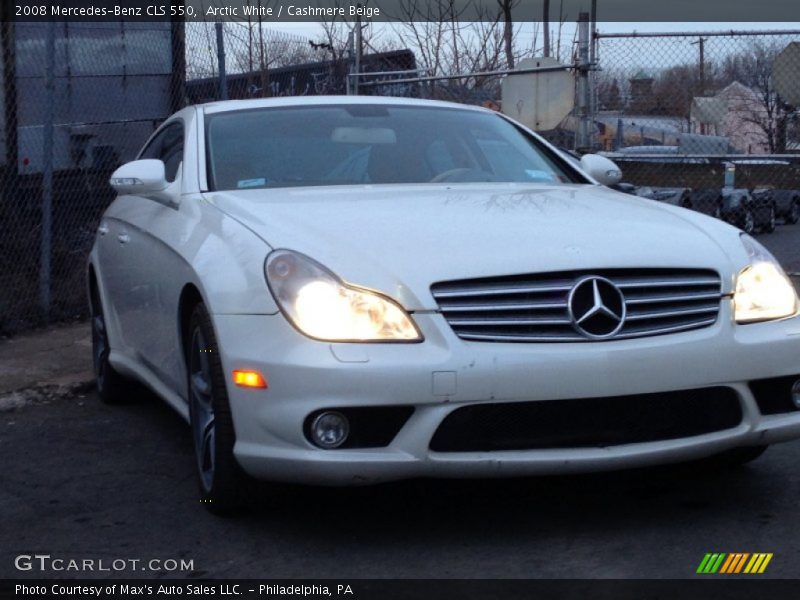 Arctic White / Cashmere Beige 2008 Mercedes-Benz CLS 550