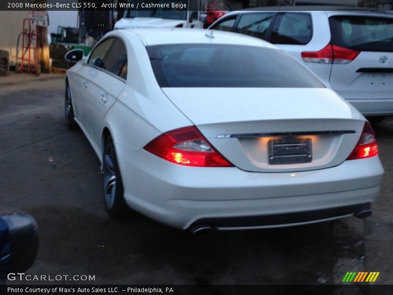 Arctic White / Cashmere Beige 2008 Mercedes-Benz CLS 550