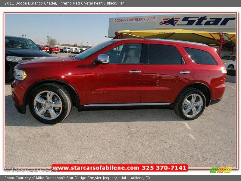 Inferno Red Crystal Pearl / Black/Tan 2011 Dodge Durango Citadel