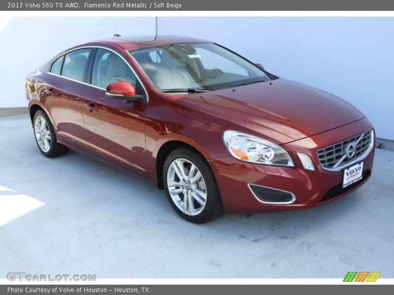 Flamenco Red Metallic / Soft Beige 2013 Volvo S60 T6 AWD