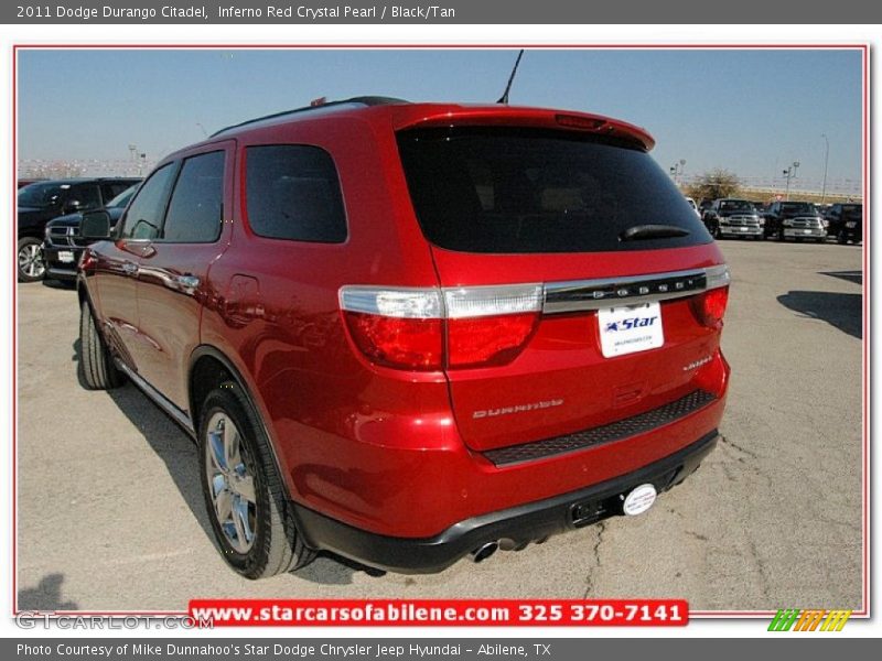 Inferno Red Crystal Pearl / Black/Tan 2011 Dodge Durango Citadel