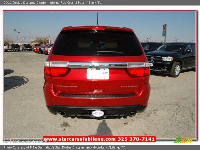 Inferno Red Crystal Pearl / Black/Tan 2011 Dodge Durango Citadel