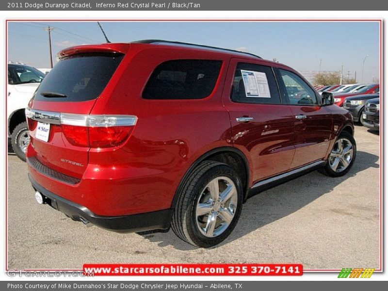 Inferno Red Crystal Pearl / Black/Tan 2011 Dodge Durango Citadel