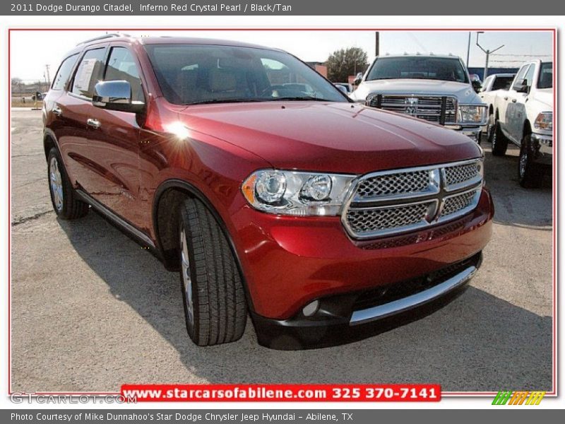 Inferno Red Crystal Pearl / Black/Tan 2011 Dodge Durango Citadel