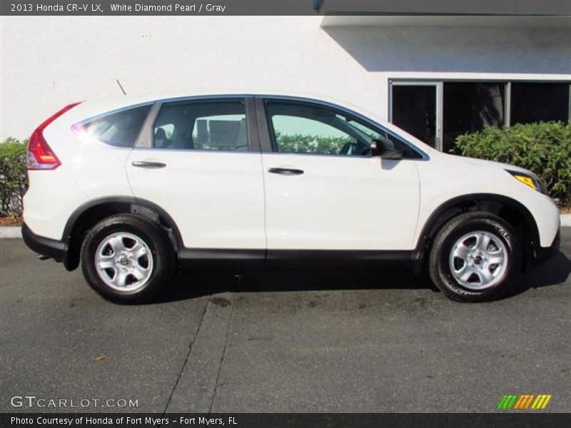 White Diamond Pearl / Gray 2013 Honda CR-V LX