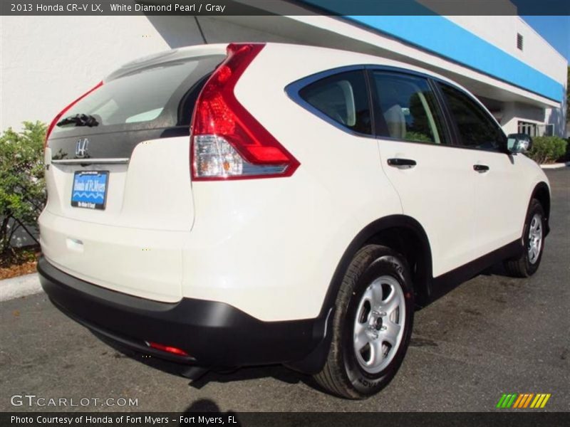 White Diamond Pearl / Gray 2013 Honda CR-V LX