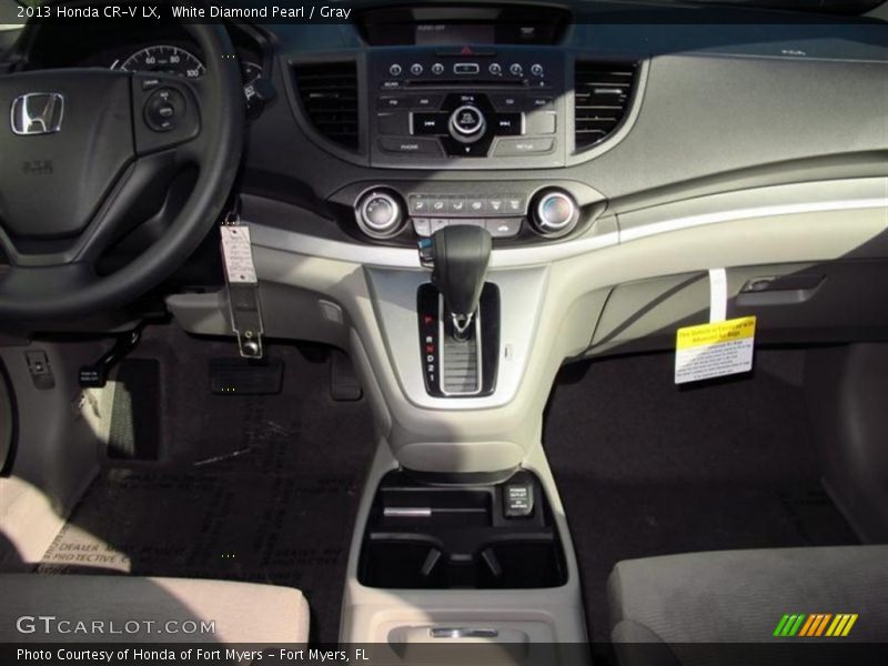 White Diamond Pearl / Gray 2013 Honda CR-V LX