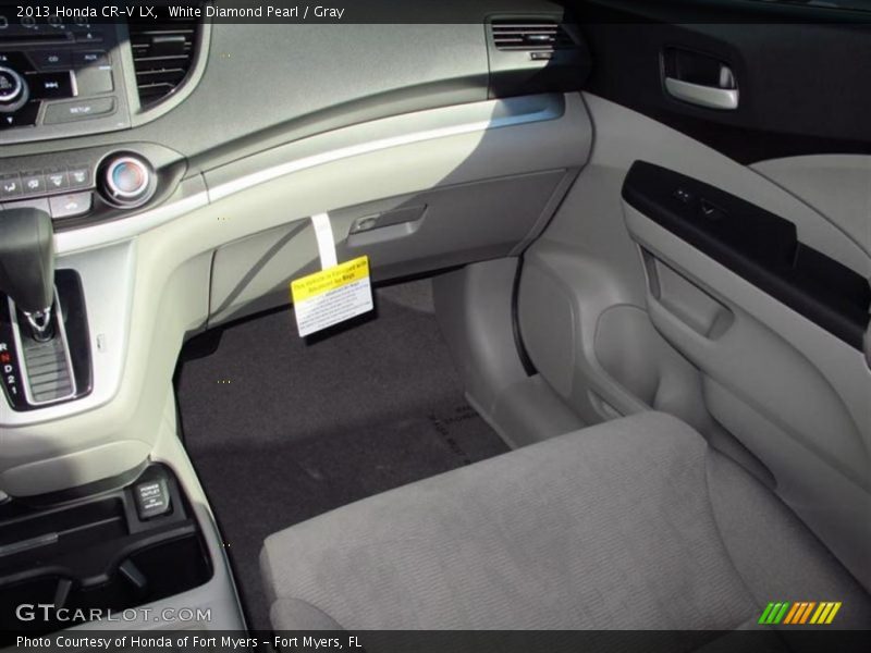 White Diamond Pearl / Gray 2013 Honda CR-V LX