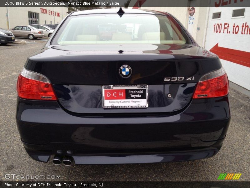 Monaco Blue Metallic / Beige 2006 BMW 5 Series 530xi Sedan
