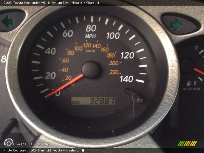 Millenium Silver Metallic / Charcoal 2003 Toyota Highlander V6