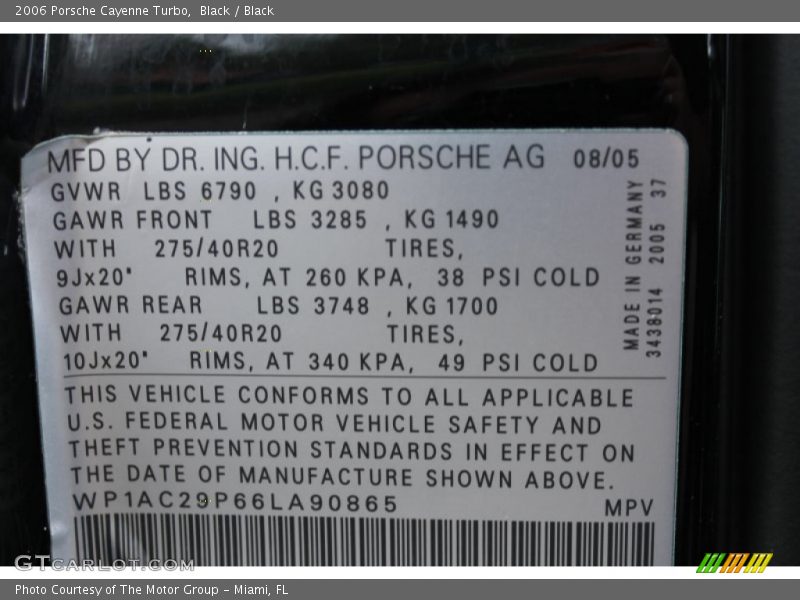 Black / Black 2006 Porsche Cayenne Turbo
