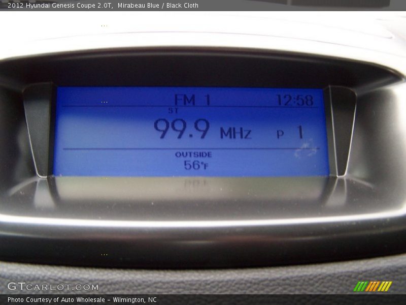 Mirabeau Blue / Black Cloth 2012 Hyundai Genesis Coupe 2.0T