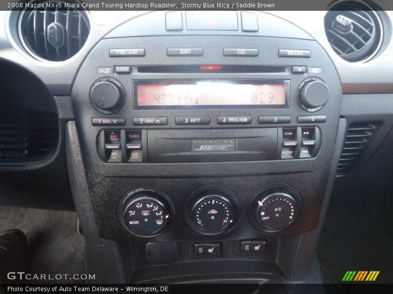 Stormy Blue Mica / Saddle Brown 2008 Mazda MX-5 Miata Grand Touring Hardtop Roadster