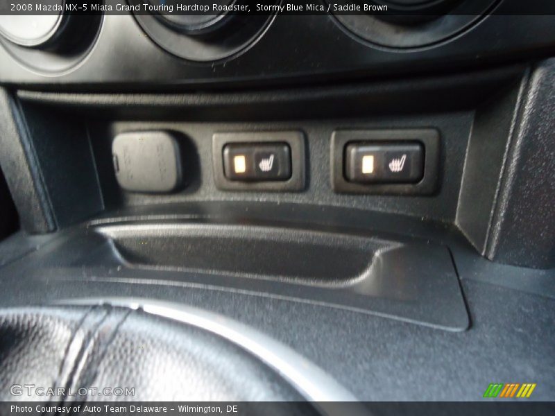 Stormy Blue Mica / Saddle Brown 2008 Mazda MX-5 Miata Grand Touring Hardtop Roadster