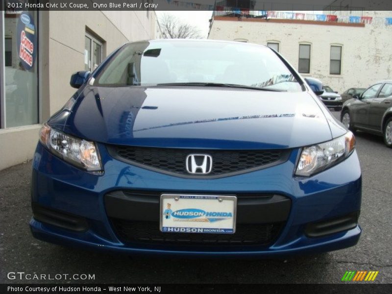 Dyno Blue Pearl / Gray 2012 Honda Civic LX Coupe