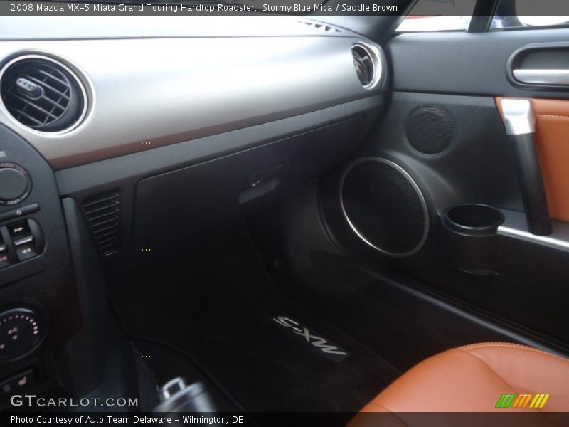 Stormy Blue Mica / Saddle Brown 2008 Mazda MX-5 Miata Grand Touring Hardtop Roadster