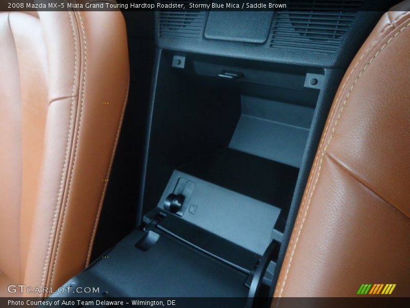 Stormy Blue Mica / Saddle Brown 2008 Mazda MX-5 Miata Grand Touring Hardtop Roadster