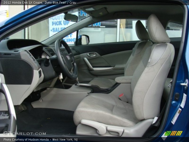 Dyno Blue Pearl / Gray 2012 Honda Civic LX Coupe