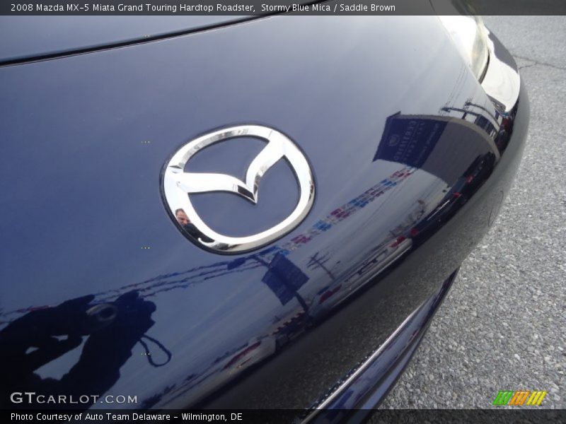 Stormy Blue Mica / Saddle Brown 2008 Mazda MX-5 Miata Grand Touring Hardtop Roadster