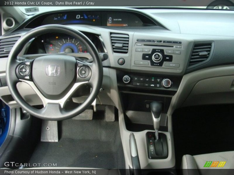 Dyno Blue Pearl / Gray 2012 Honda Civic LX Coupe