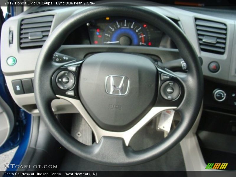 Dyno Blue Pearl / Gray 2012 Honda Civic LX Coupe