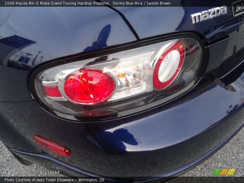 Stormy Blue Mica / Saddle Brown 2008 Mazda MX-5 Miata Grand Touring Hardtop Roadster