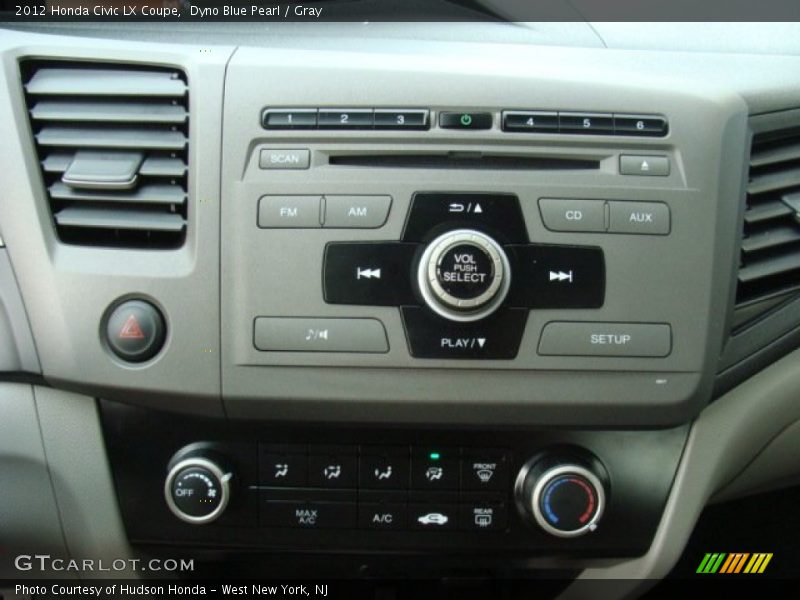 Dyno Blue Pearl / Gray 2012 Honda Civic LX Coupe