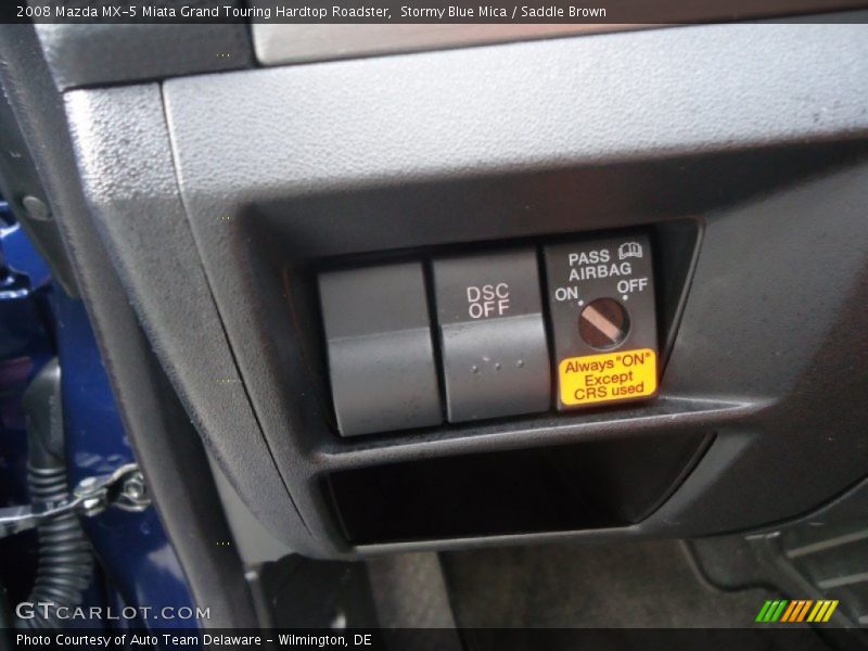 Stormy Blue Mica / Saddle Brown 2008 Mazda MX-5 Miata Grand Touring Hardtop Roadster