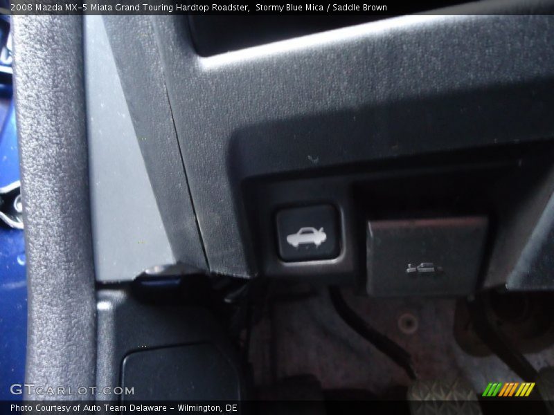 Stormy Blue Mica / Saddle Brown 2008 Mazda MX-5 Miata Grand Touring Hardtop Roadster