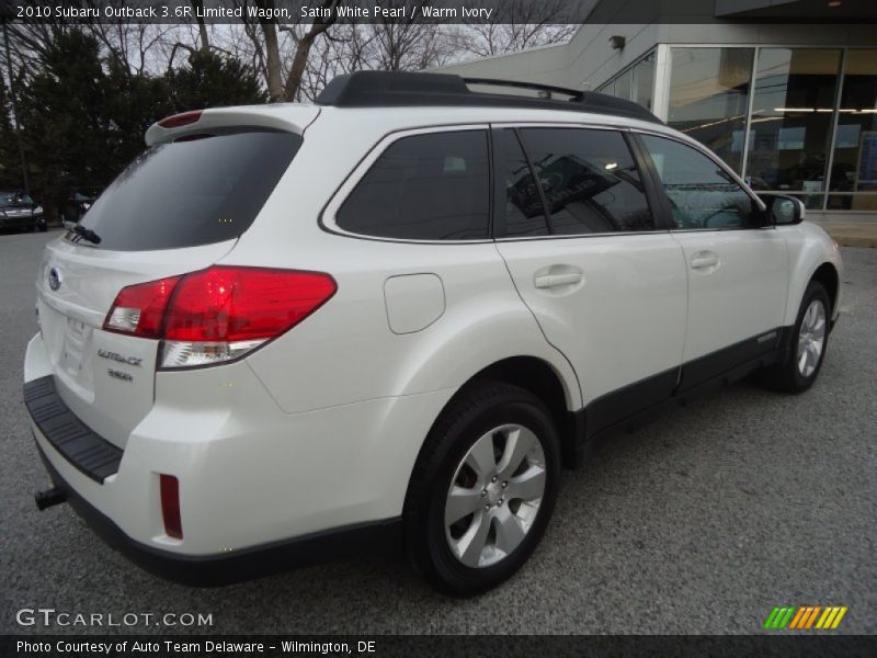 Satin White Pearl / Warm Ivory 2010 Subaru Outback 3.6R Limited Wagon