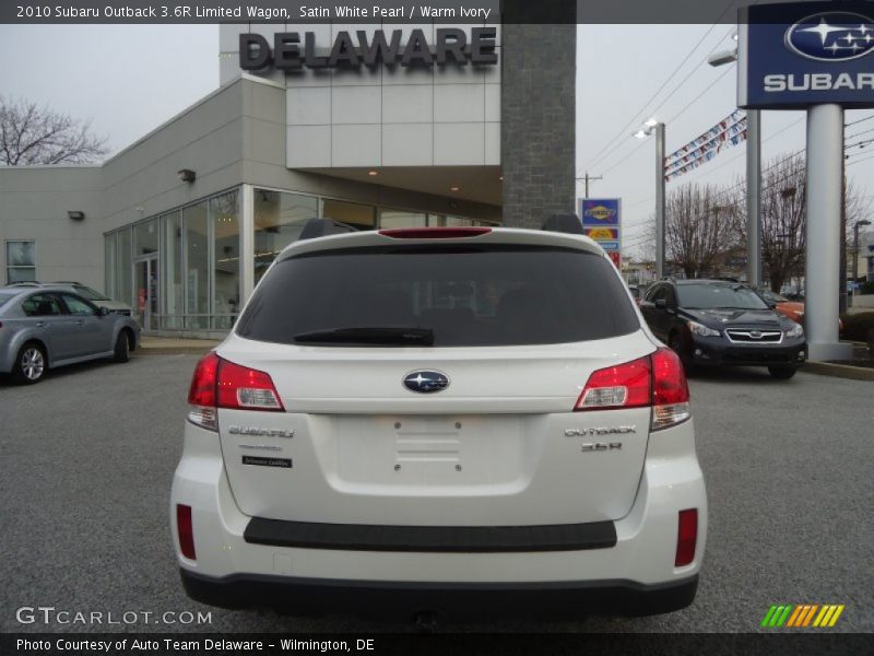 Satin White Pearl / Warm Ivory 2010 Subaru Outback 3.6R Limited Wagon