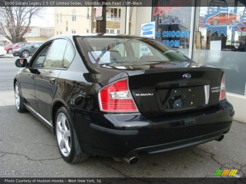 Obsidian Black Pearl / Off-Black 2006 Subaru Legacy 2.5 GT Limited Sedan