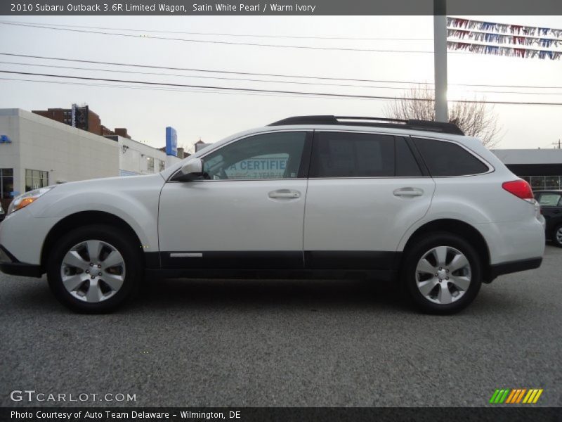 Satin White Pearl / Warm Ivory 2010 Subaru Outback 3.6R Limited Wagon