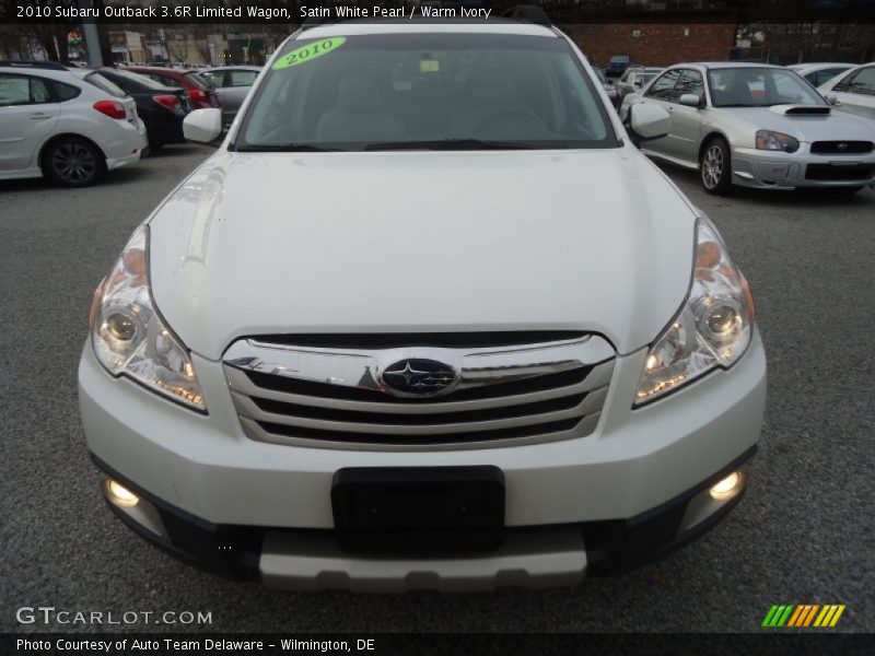 Satin White Pearl / Warm Ivory 2010 Subaru Outback 3.6R Limited Wagon