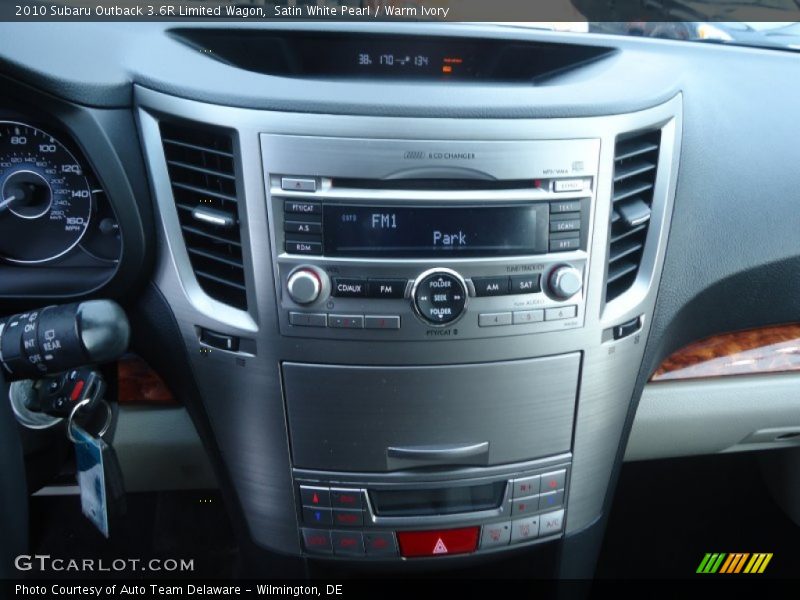 Controls of 2010 Outback 3.6R Limited Wagon