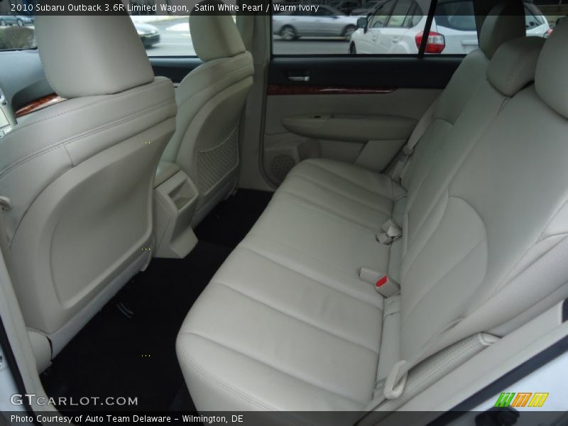 Rear Seat of 2010 Outback 3.6R Limited Wagon
