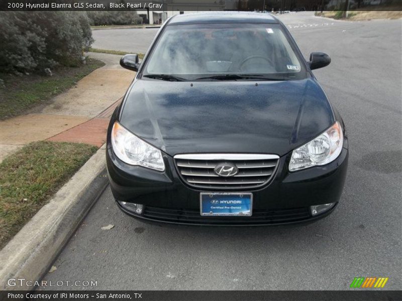 Black Pearl / Gray 2009 Hyundai Elantra GLS Sedan