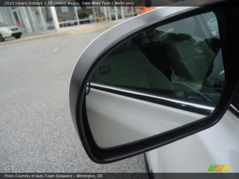 Satin White Pearl / Warm Ivory 2010 Subaru Outback 3.6R Limited Wagon