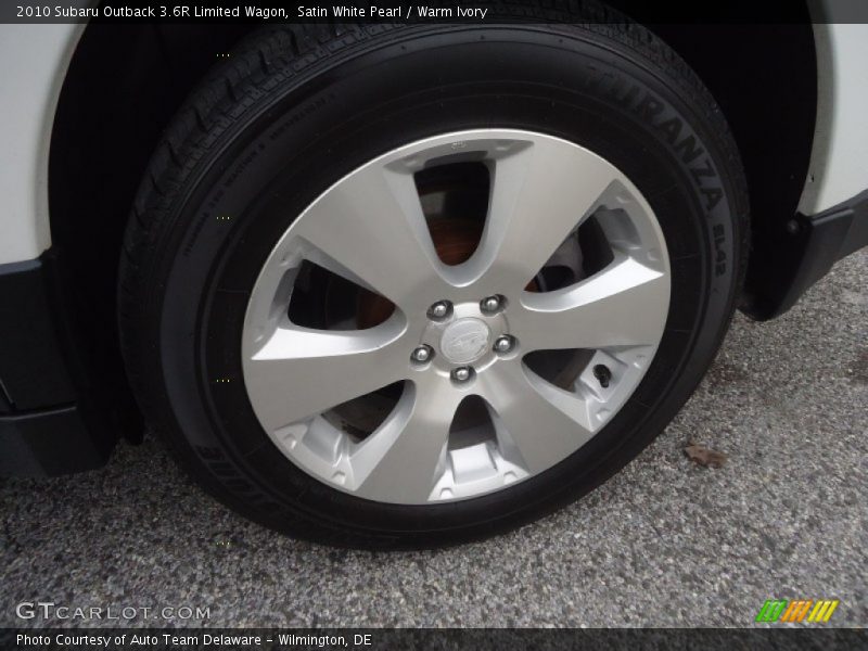 Satin White Pearl / Warm Ivory 2010 Subaru Outback 3.6R Limited Wagon