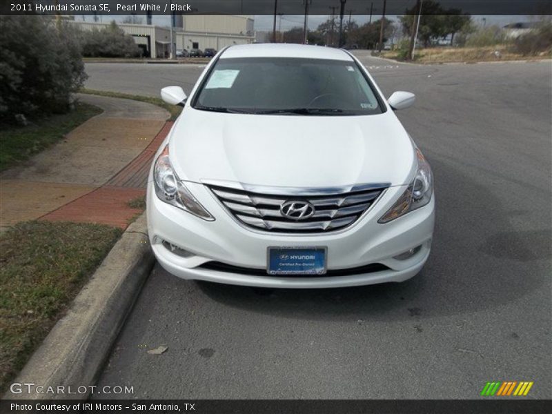 Pearl White / Black 2011 Hyundai Sonata SE