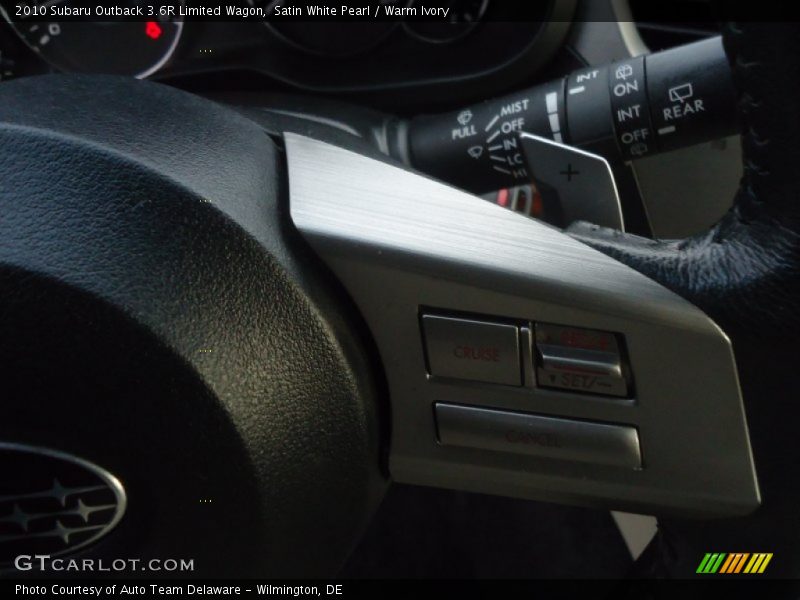 Satin White Pearl / Warm Ivory 2010 Subaru Outback 3.6R Limited Wagon