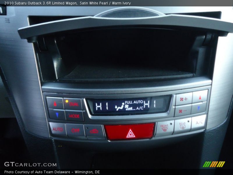 Controls of 2010 Outback 3.6R Limited Wagon
