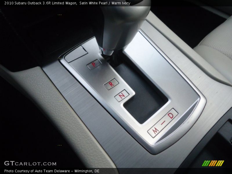  2010 Outback 3.6R Limited Wagon 5 Speed Sportshift Automatic Shifter
