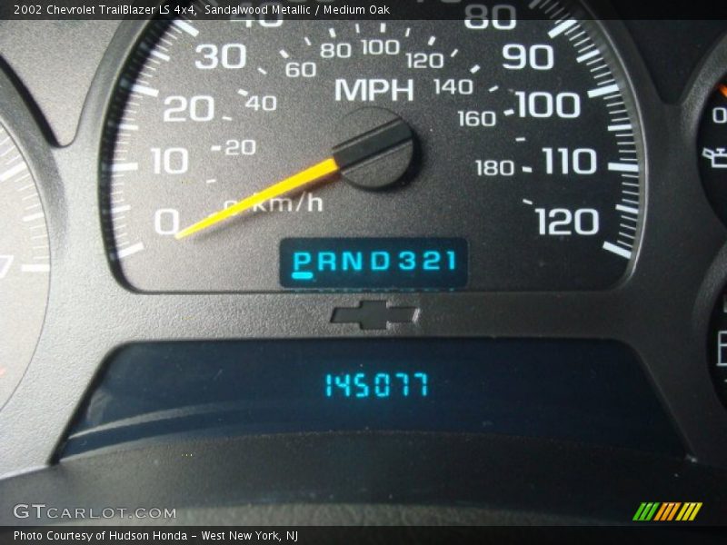 Sandalwood Metallic / Medium Oak 2002 Chevrolet TrailBlazer LS 4x4