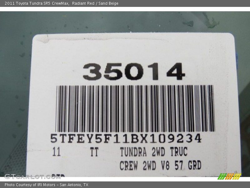 Radiant Red / Sand Beige 2011 Toyota Tundra SR5 CrewMax