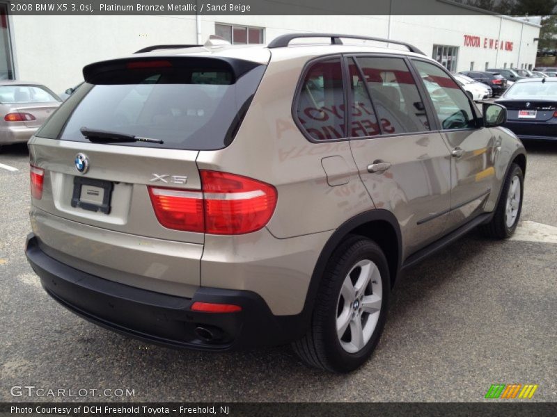 Platinum Bronze Metallic / Sand Beige 2008 BMW X5 3.0si