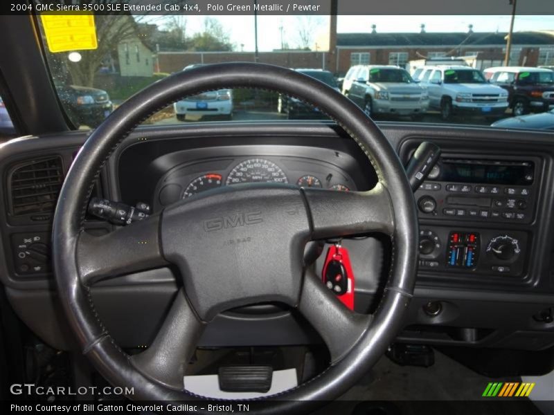 Polo Green Metallic / Pewter 2004 GMC Sierra 3500 SLE Extended Cab 4x4