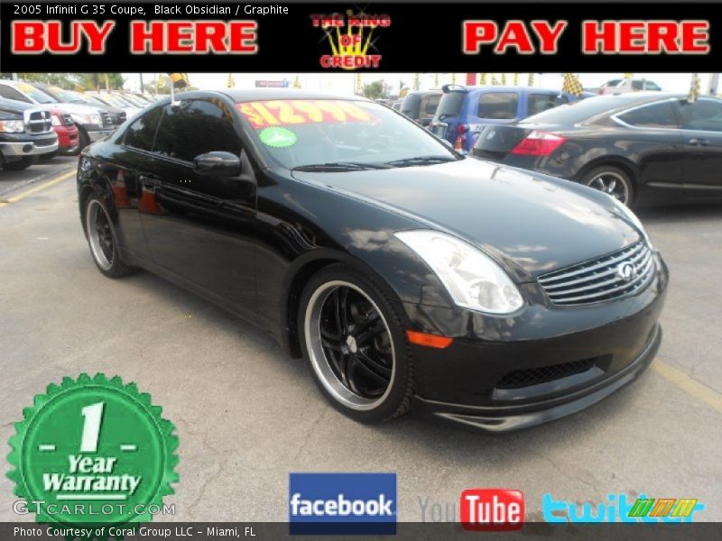 Black Obsidian / Graphite 2005 Infiniti G 35 Coupe